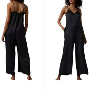 Athleta Charcoal Wide-Leg Jumpsuit